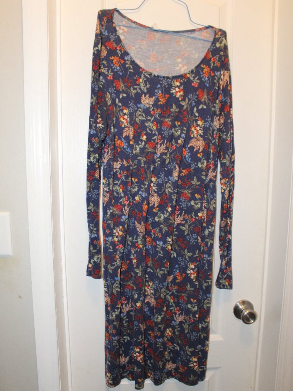 Pinkblush 1 XL maternity midi dress blue floral